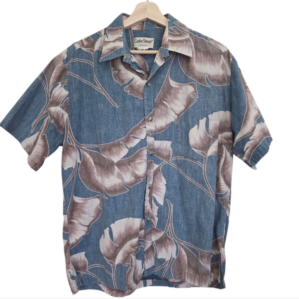 Cooke Street | Hawaiian Shirt Made in Hawaii 100% Cotton Button Up Leaf Print